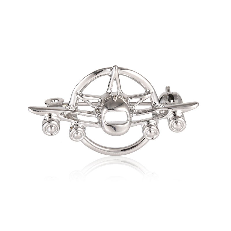 

Брошь унисекс BROCHE бижутерия Техника Самолёт серебристая BRBF111148