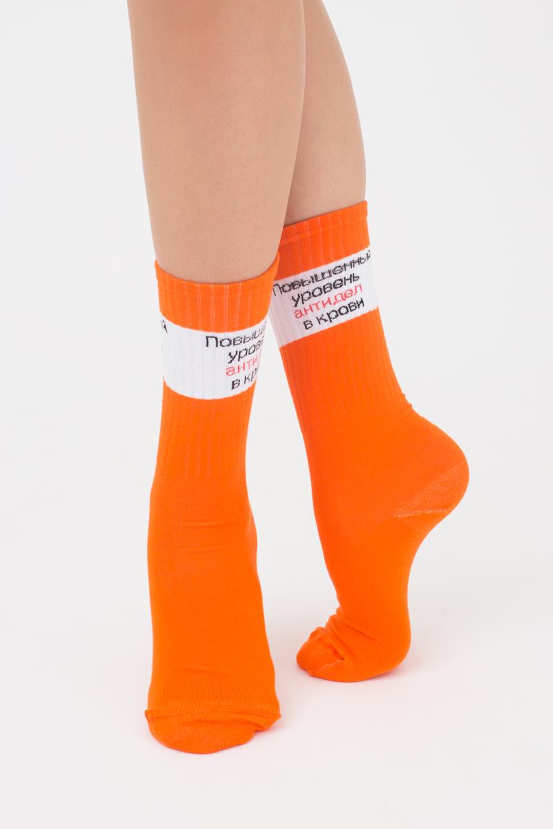 

Носки с рисунком GIULIA WS4 TEXT STRONG 014 36-40 р Orange