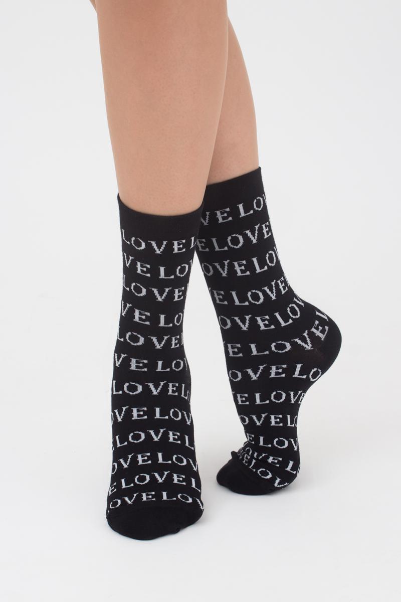 

Носки с рисунком GIULIA WS3 TEXT 004 36-40 р Black