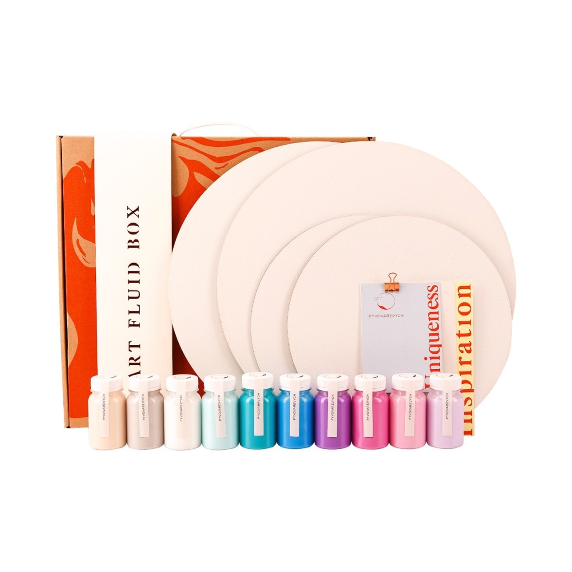 

Подарочный набор для творчества. Art fluid box Big. Pyvovarevych liquid Art.