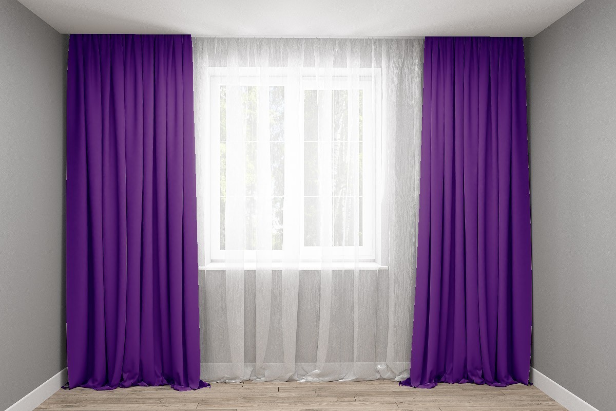 

Шторы Декорин Диамант 250x250 см 2 шт Фиолетовые