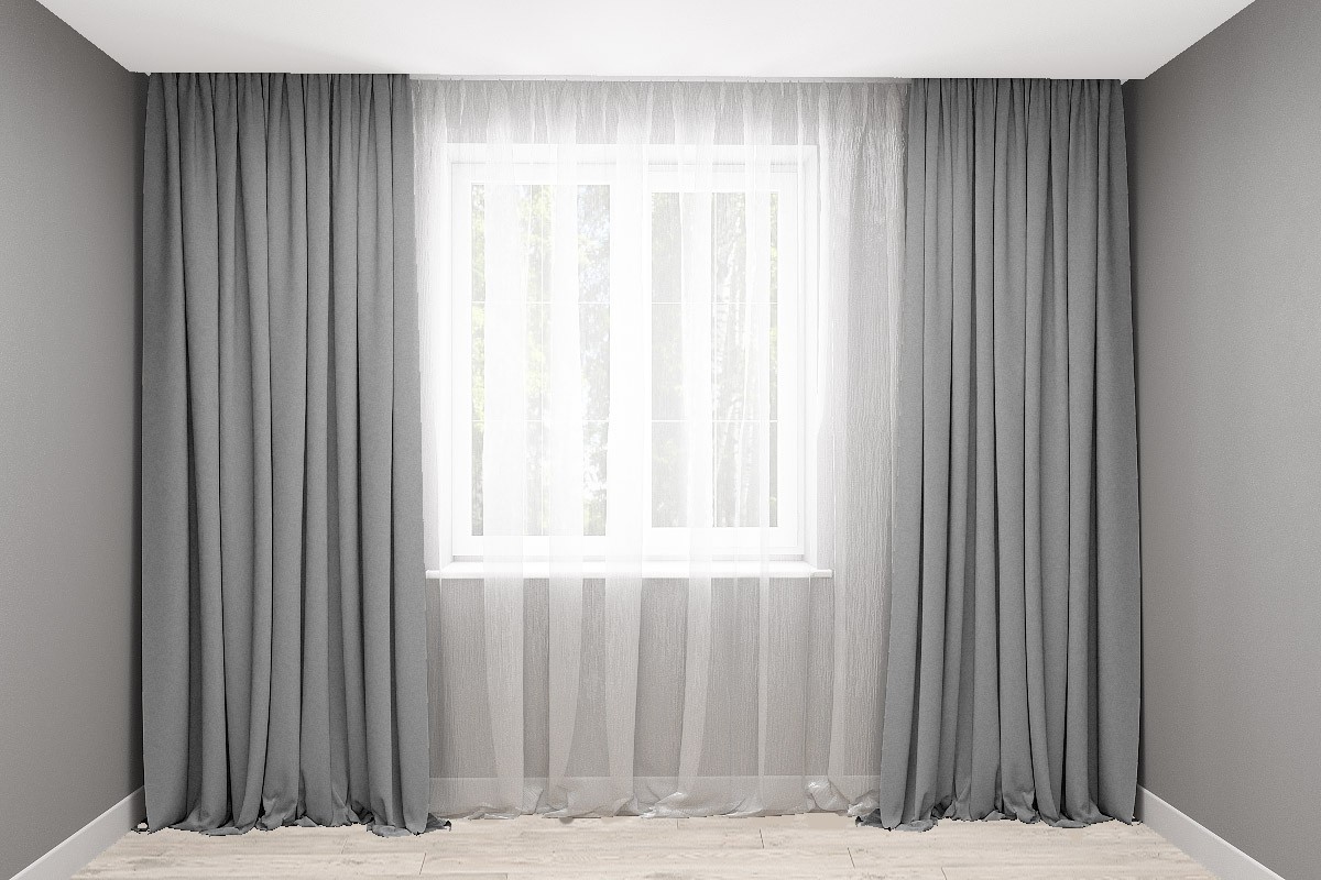 

Шторы Декорин Диамант 350x270 см 2 шт Серые