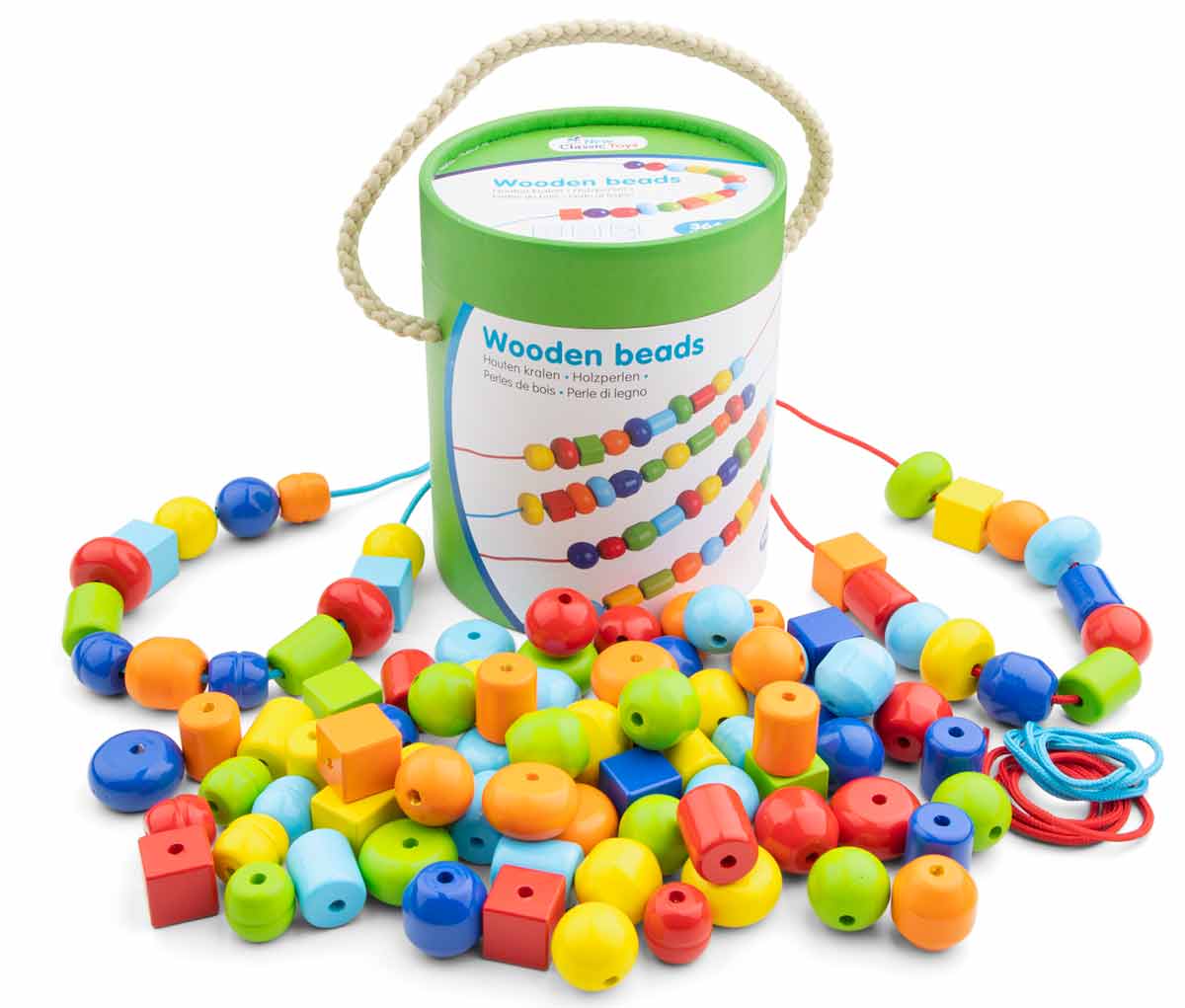 

Деревянные бусы New Classic Toys 96 элементов 46 × 34 × 36 см (10574)