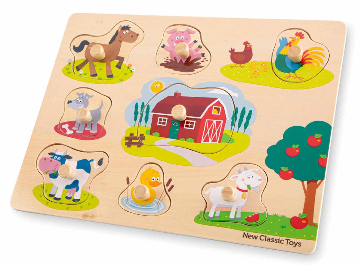

Пазл-вкладыш New Classic Toys Ферма 30 × 22,5 × 2,5 см (10430)