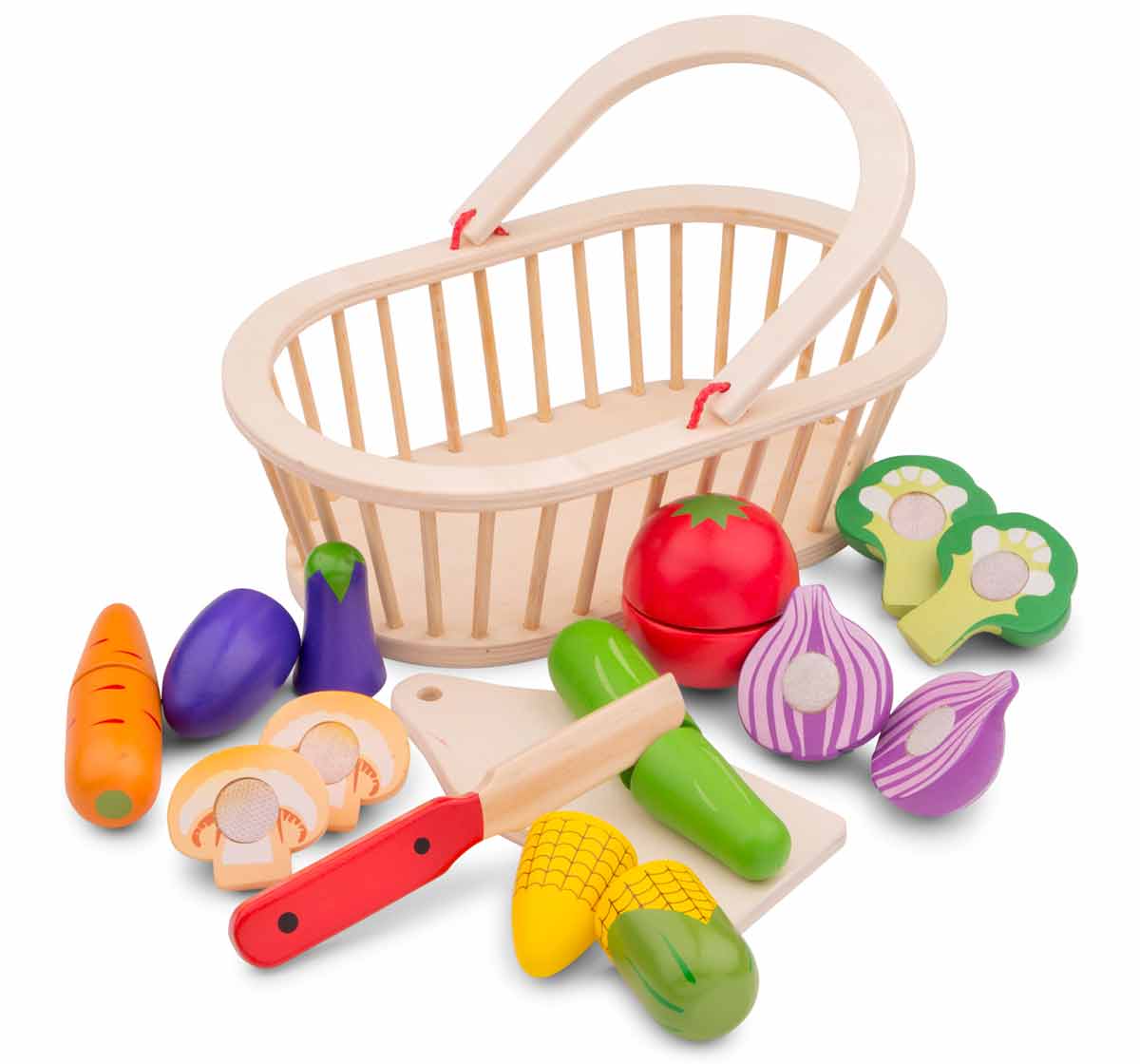 

Набор Корзина с овощами New Classic Toys 11 элементов 25,5 × 16 × 9 см (10589)