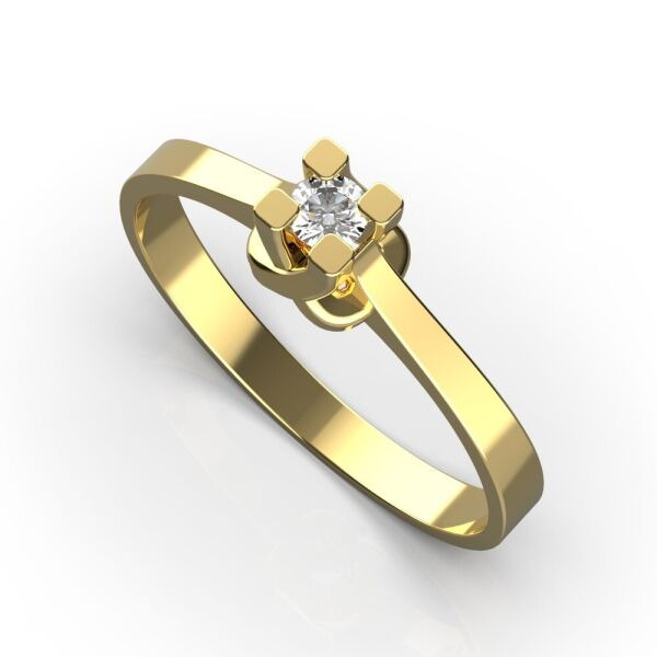 

Каблучка Lunet Jewellery з червоного золота, з діамантом 16 розмір 25072421