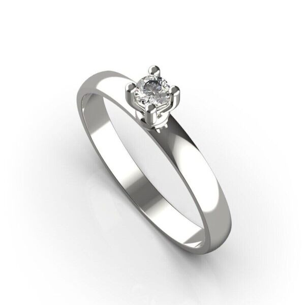 

Каблучка Lunet Jewellery з білого золота, з діамантом 15.5 розмір 22691521