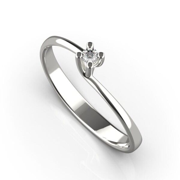 

Каблучка Lunet Jewellery з білого золота, з діамантом 16 розмір 24391121