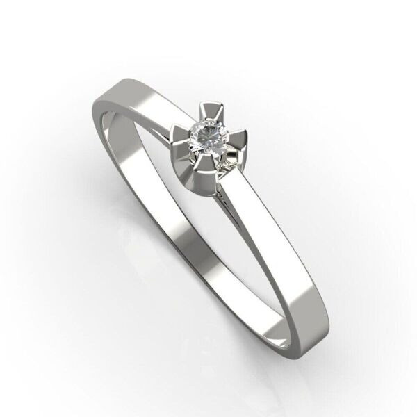 

Каблучка Lunet Jewellery з білого золота, з діамантом 19 розмір 22471521