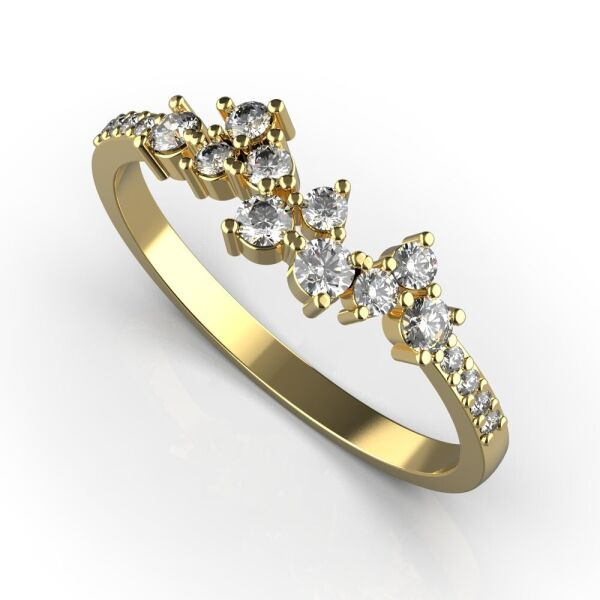

Каблучка Lunet Jewellery з червоного золота, з діамантами 17.5 розмір 25942421