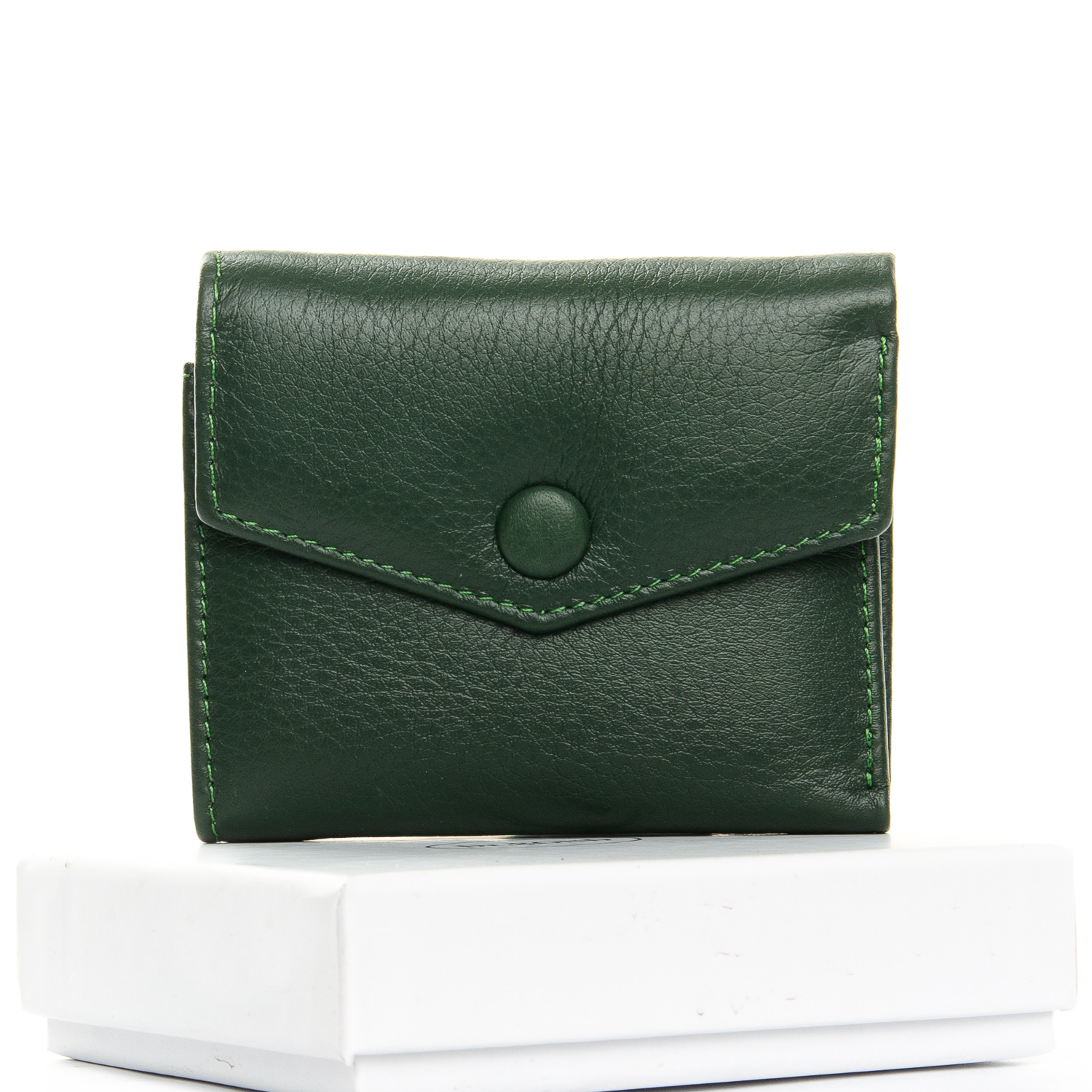 

Женский кожаный кошелек DR. BOND 32641 dark-green