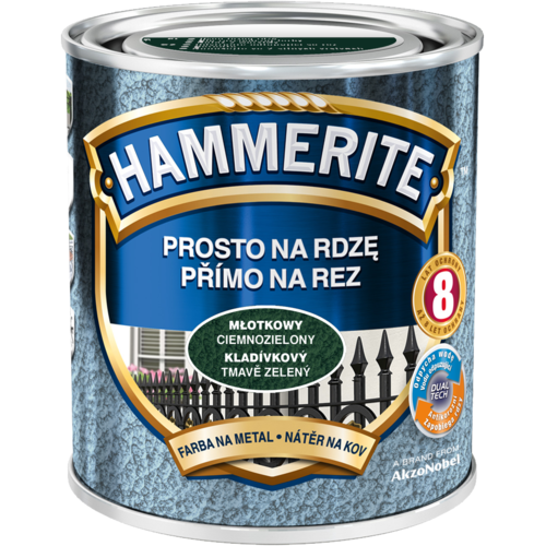 

Эмаль - краска молотковая Hammerite, Тёмно-зелёный, 0.7л