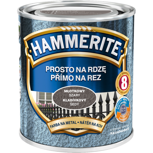 

Эмаль - краска молотковая Hammerite, Тёмно-серый, 2.5л