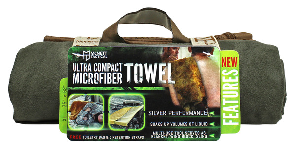 

Флисовое полотенце McNett OUTGO Advanced Ultra Compact Microfiber Towel Олива (Olive), Large