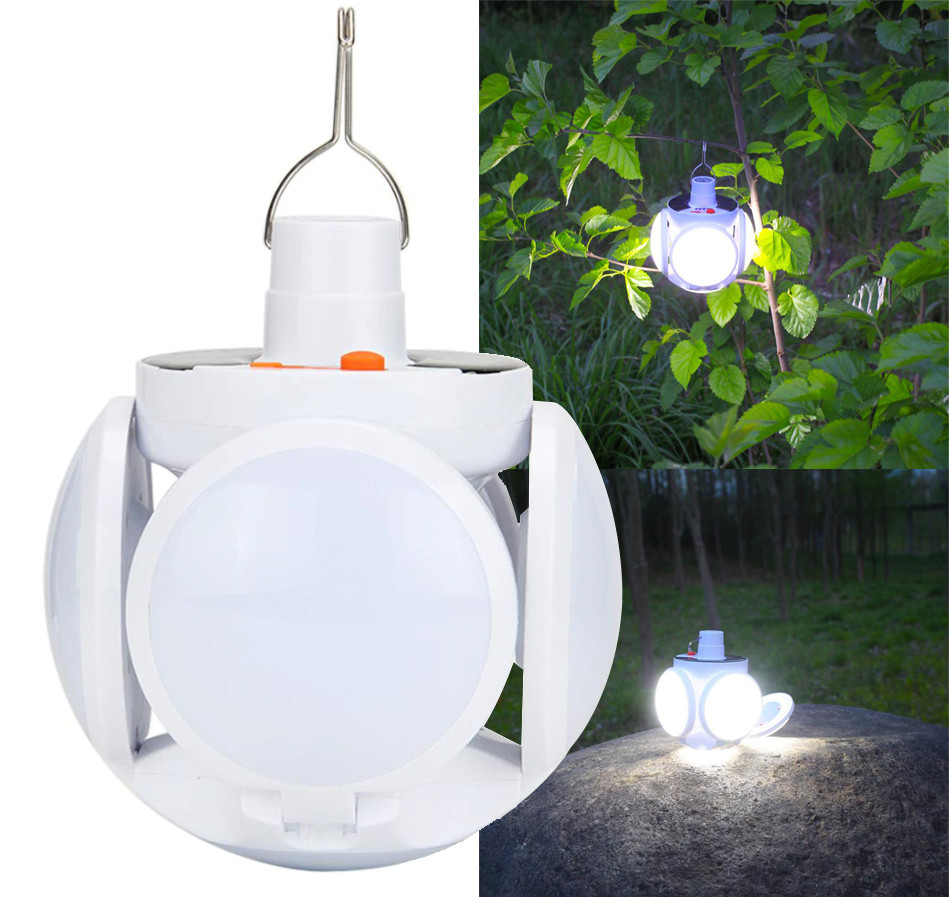 

Раскладная аккумуляторная кемпинговая LED лампа JG-2029 c солнечной панелью (7693)