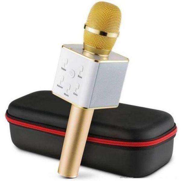 

Беспроводной микрофон караоке Kronos bluetooth Q7 Karaoke с чехлом Gold