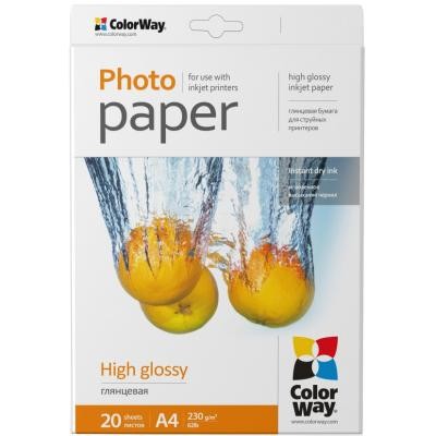 

Бумага ColorWay A4 230г Glossy 20ст (PG230020A4)