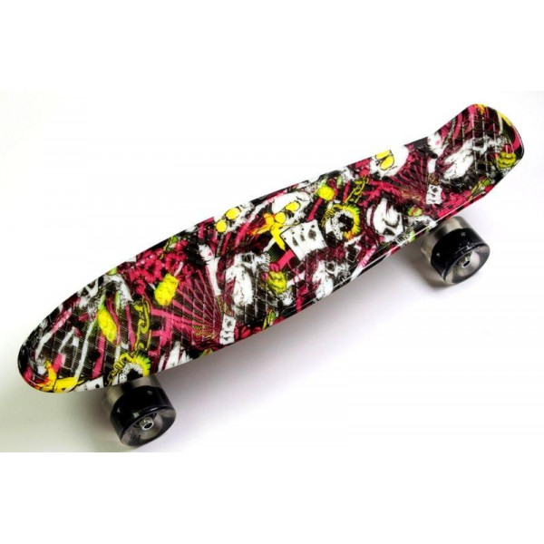 

Детский пенни борд Space Sport "Deck" со светящимися колёсами пластиковый Разноцветный 57х15 см (DP-64017368)