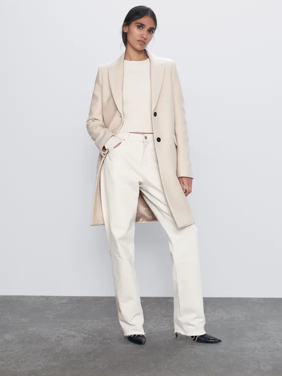 

Пальто Zara 2082/744/779 XL Бежевое