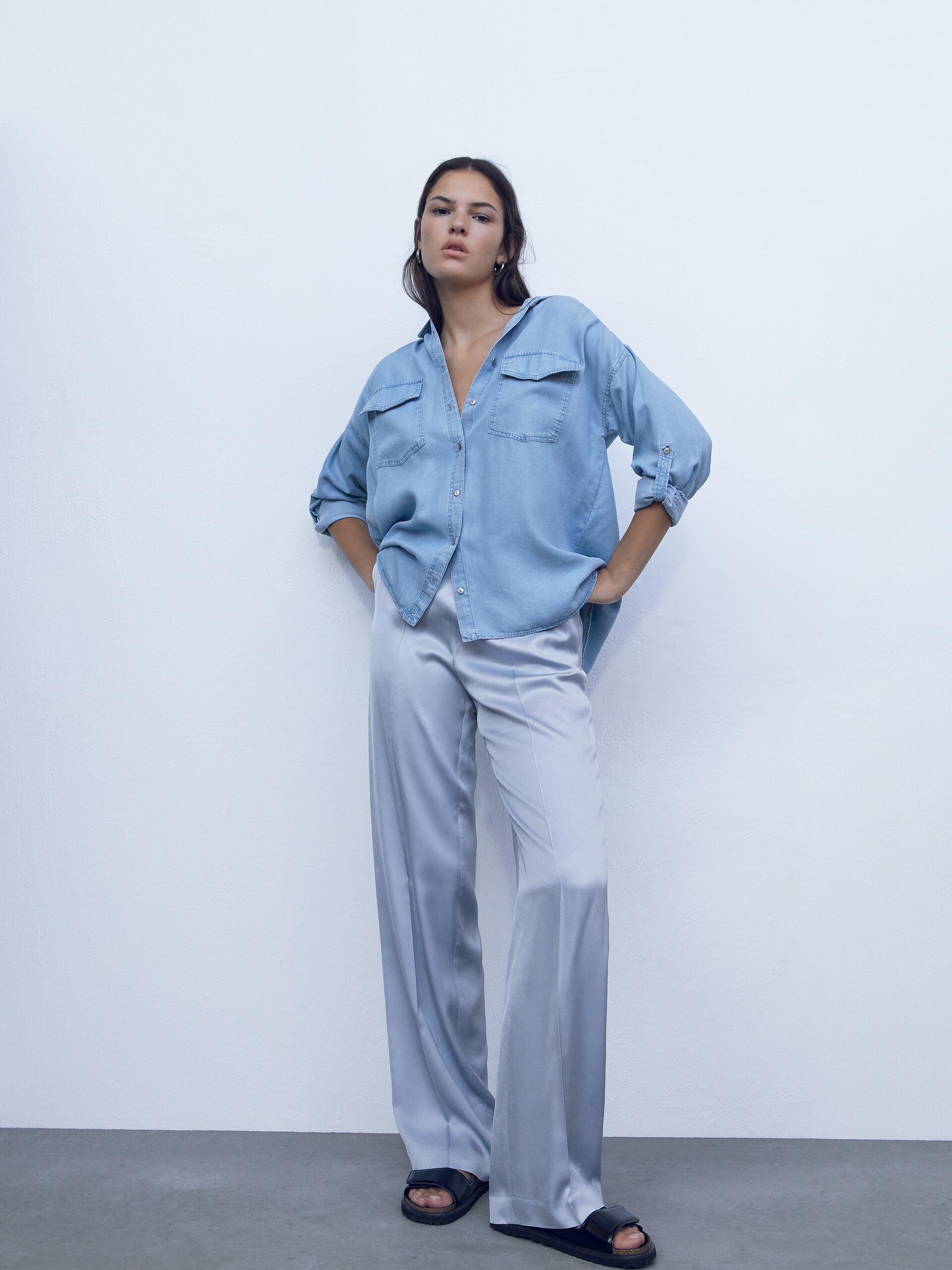 

Рубашка Zara 2398/960/406 M Синяя