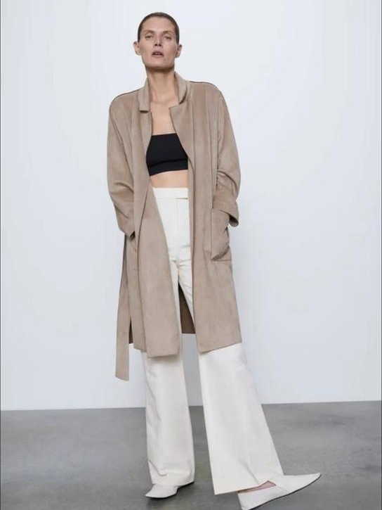 

Плащ Zara 3046/034/704 XS Бежевый