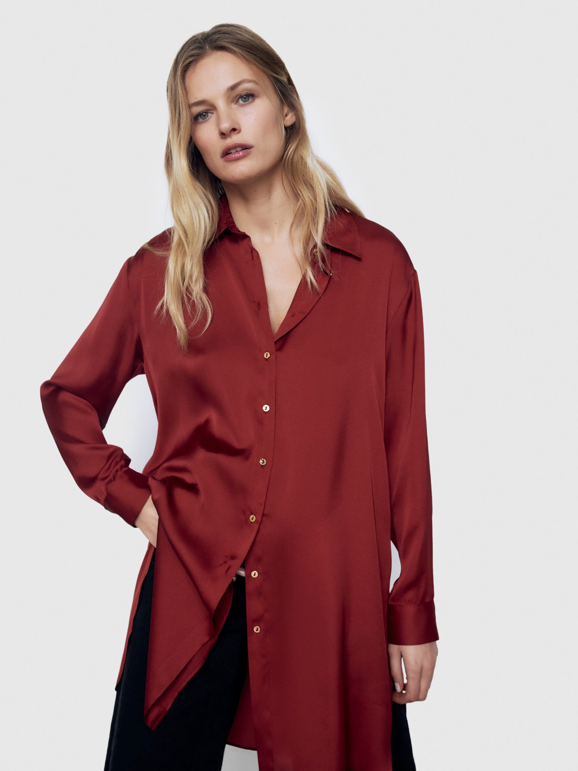 

Туника Zara 3564/195/605  Бордовая, Туника Zara 3564/195/605 S Бордовая