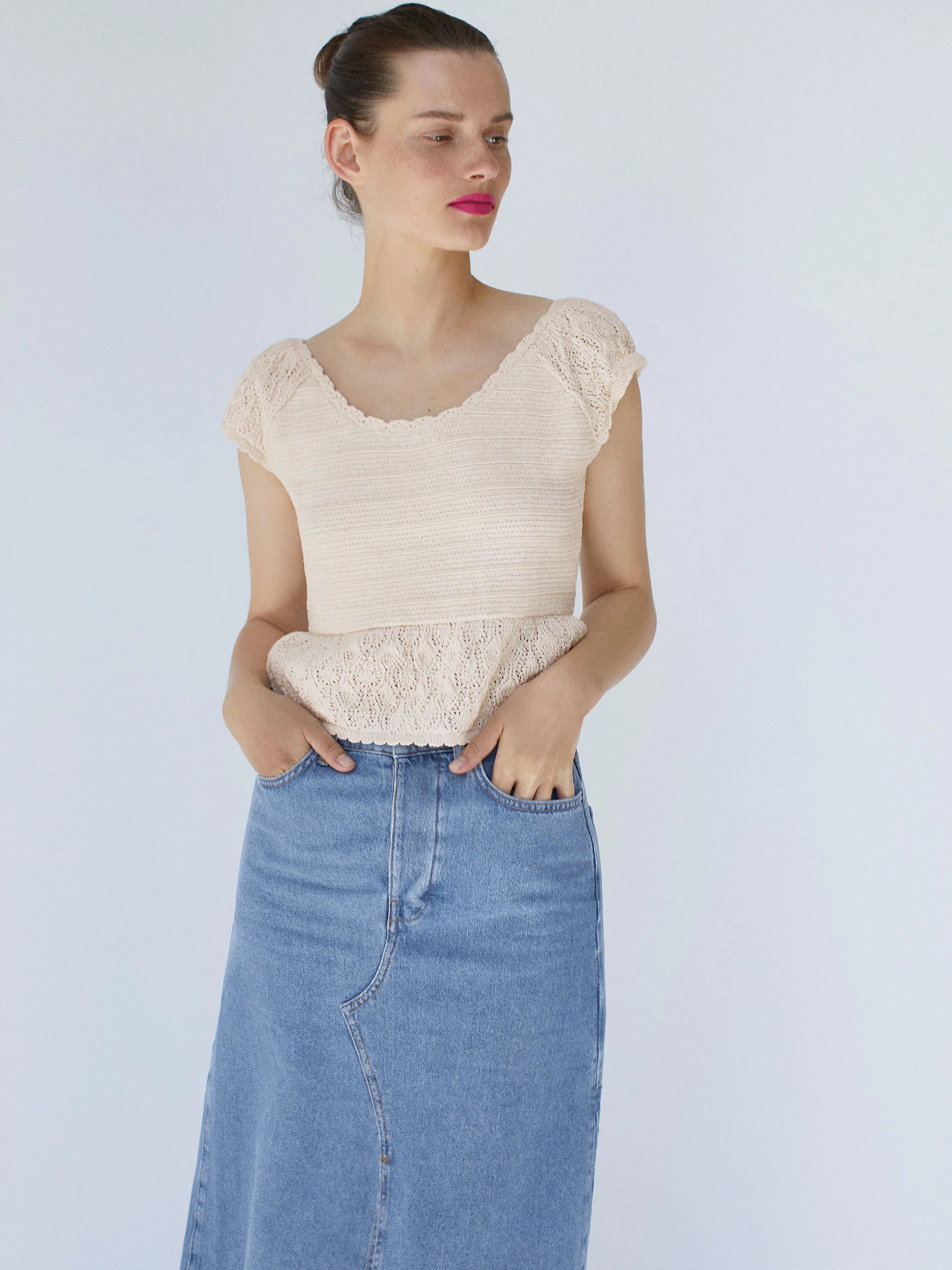 

Блузка Zara 3859/023/712  Бежевая, Блузка Zara 3859/023/712 S Бежевая