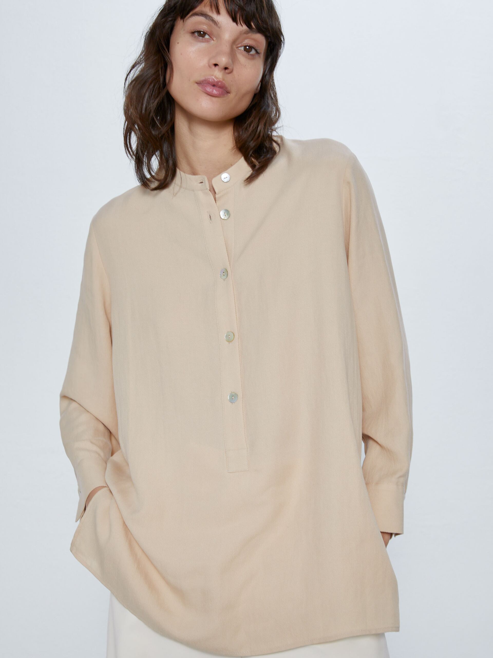 

Блузка Zara 4437/053/711 2XL Бежевая