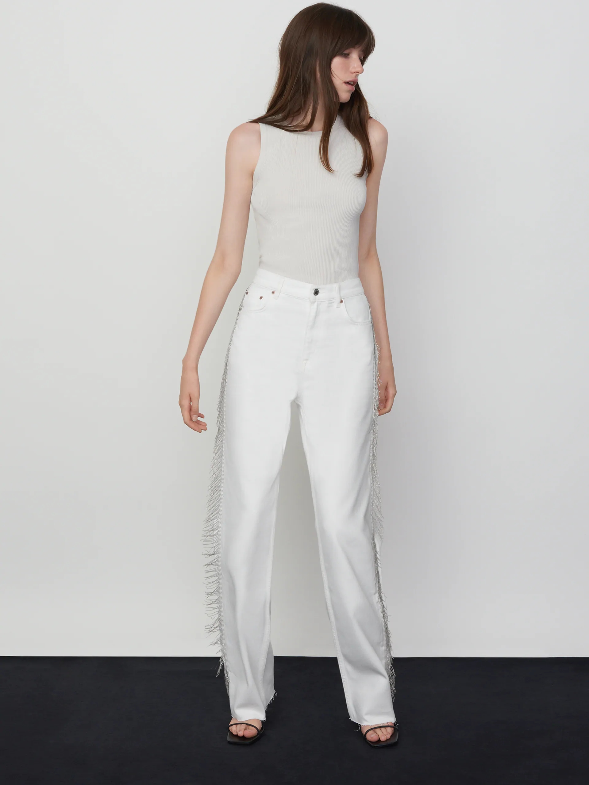 

Джинсы Zara 6840/243/250 38 Белый джинс