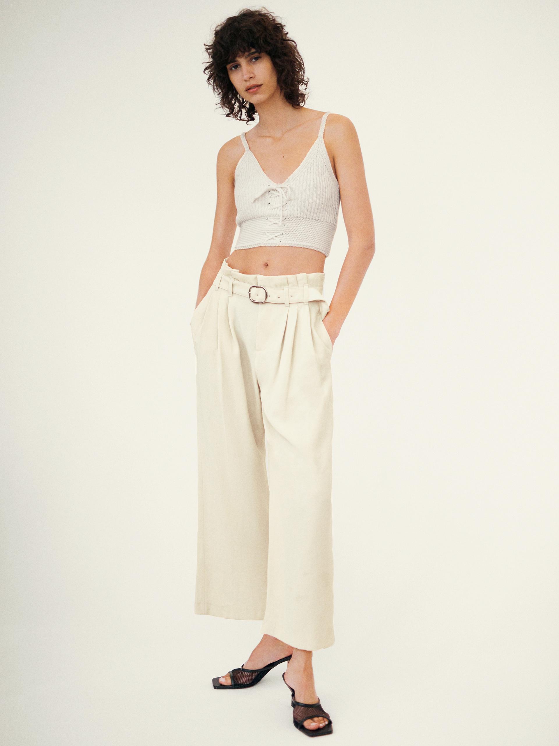 

Брюки Zara 7149/056/712  Бежевые, Брюки Zara 7149/056/712 M Бежевые
