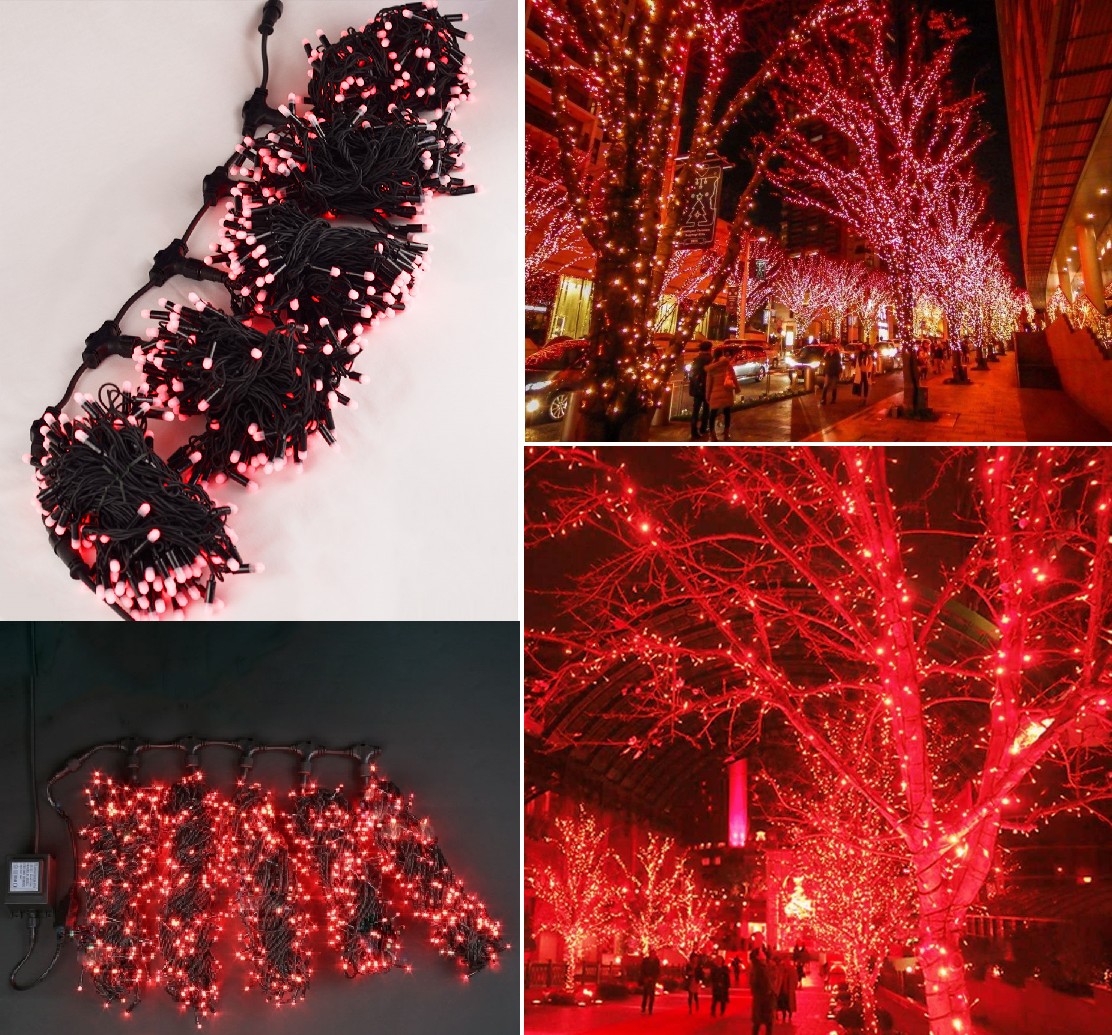 

Уличная водостойкая гирлянда для деревьев Луч 1000 LED DL 5 линий по 20 м красная 146505
