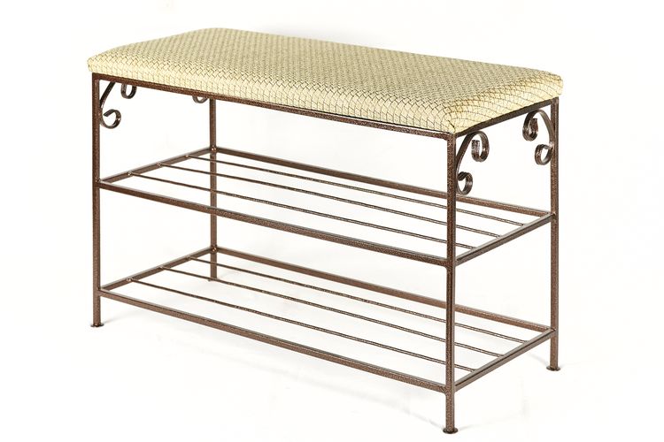 

Полка для обуви металлическая кованая Ferrum Soft Copper, 70х30х45см., обувница, в прихожую, гарантия 1 год