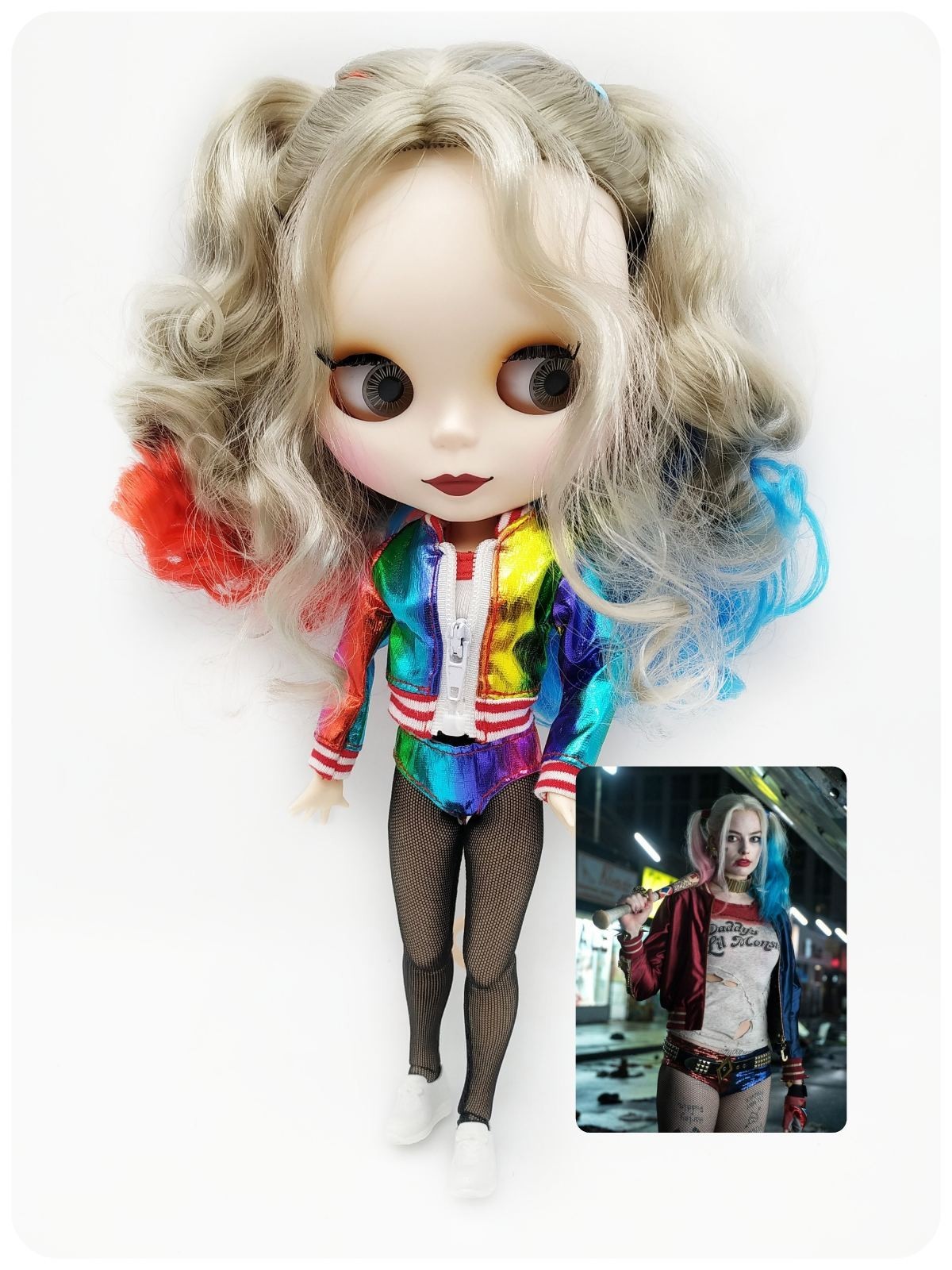 

Кукла Blythe TBL Harley Quinn (кукла Блайз Харли Квин) в стильной подарочной упаковке, рост 30 см. (9031)