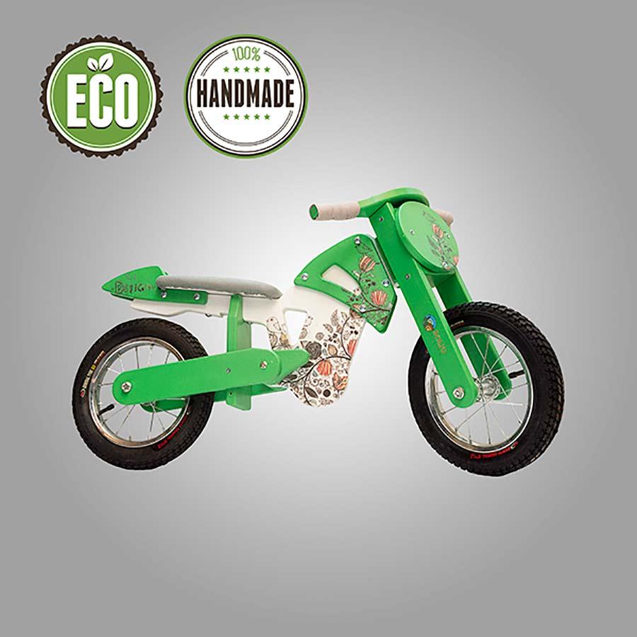 

Беговел мотоцикл Flinstone Daisy Sign зеленый Vel-9