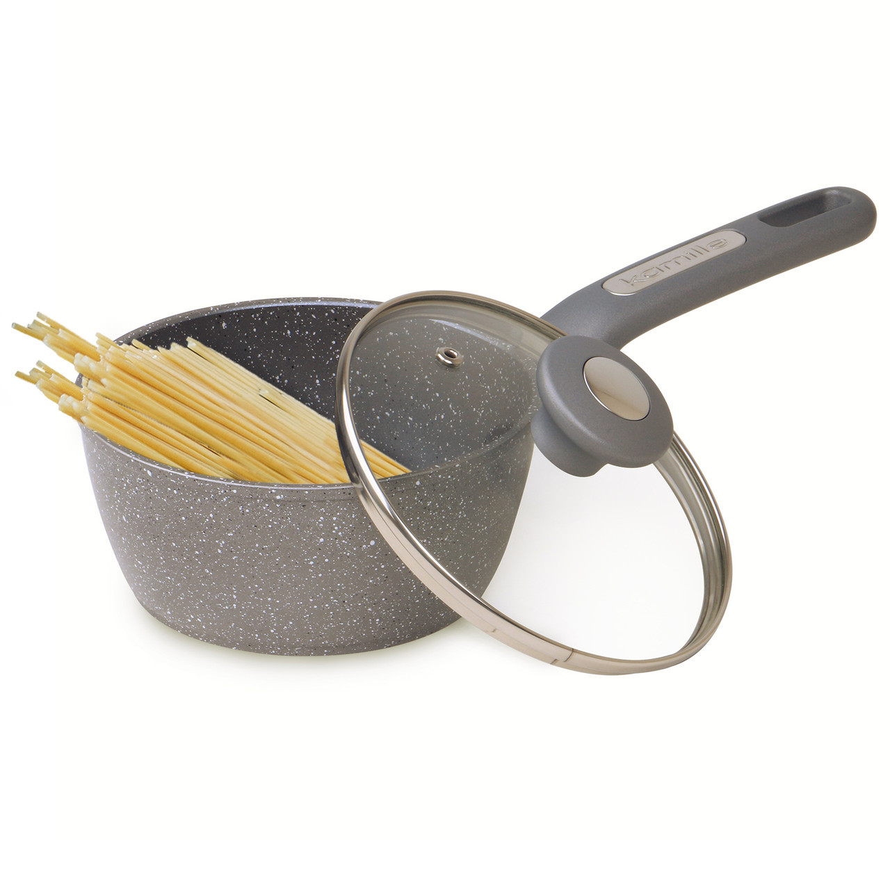 

Ковш с крышкой Kamille 1.8л и гранитным покрытием для индукции и газа KM-4280GR