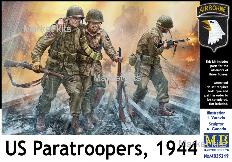 

Американские парашютисты, 1944 г. 1:35 Master Box (MB35219)