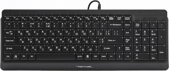 

Клавиатура проводная USB A4Tech FK15 Black