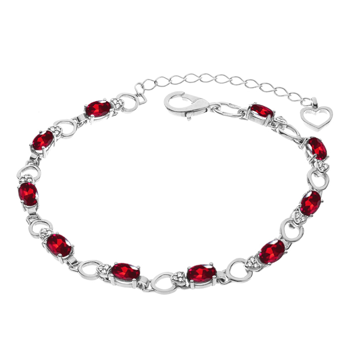 

Серебряный браслет Heaven с гранатами и фианитами 000093540 17.5 размера