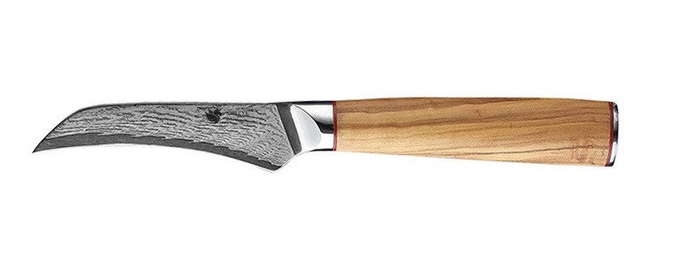 

Нож для овощей AUS-10 сталь 67 слоев лезвие 9 см. Damascus DK-OK 4008 olivewood handle