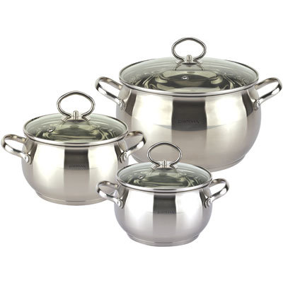 

Набор кастрюль из нерж. стали 6 пред. Bohmann BH 0602