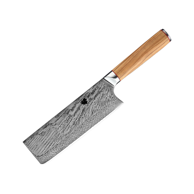 

Нож кливерний AUS-10 сталь 67 слоев лезвие 17,5 см. Damascus DK-OK 4005 olivewood handle