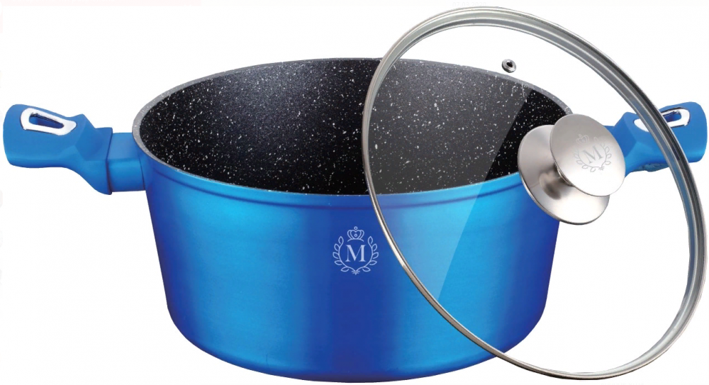 

Кастрюля 28 см. 5,8 л. Meisterklasse MK-1045-28 blue marble