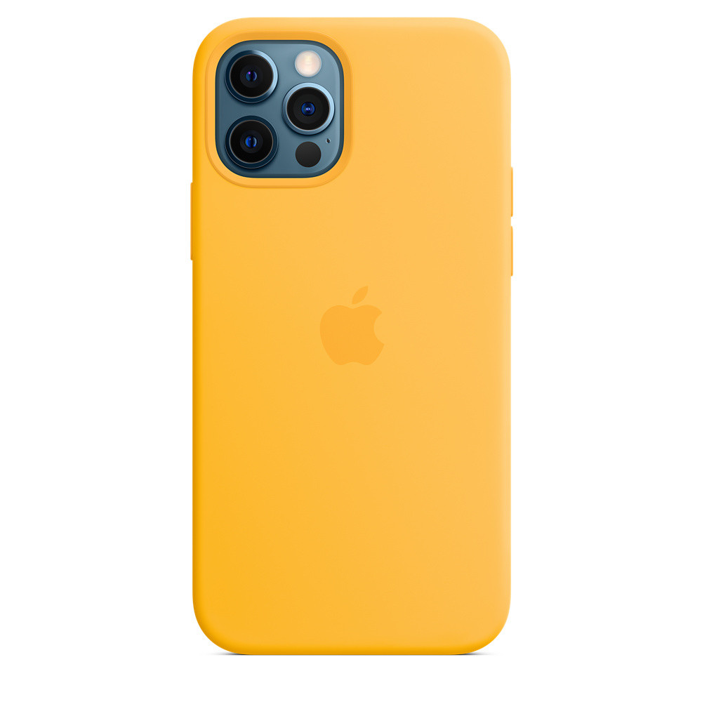

Чехол Silicone case (AAA) full with Magsafe для Apple iPhone 12 Pro / 12 (6.1") Желтый / Sunflower
