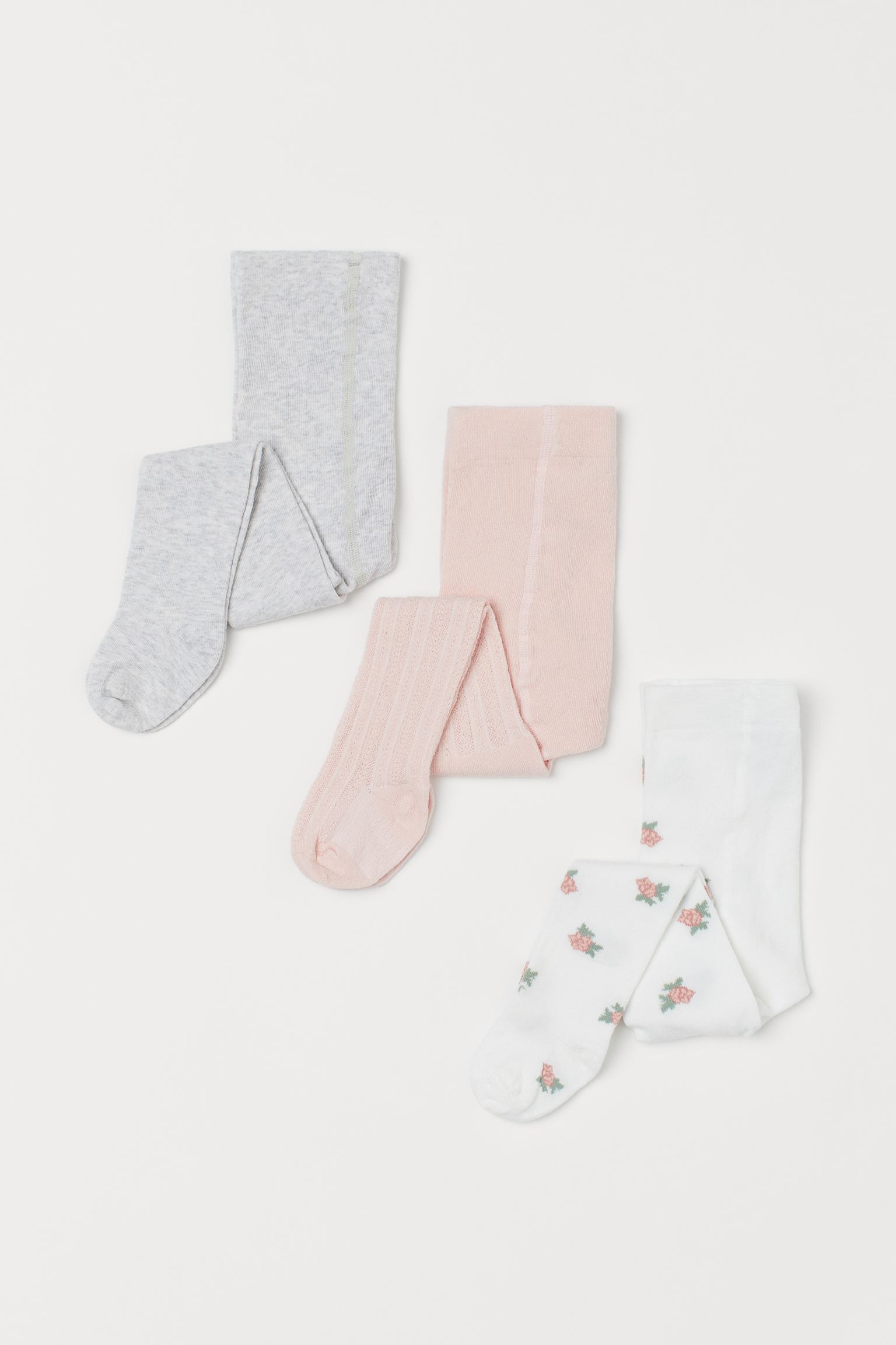 

Колготки (3шт) H&M 62 68см белый, серый, розовый 18089106322