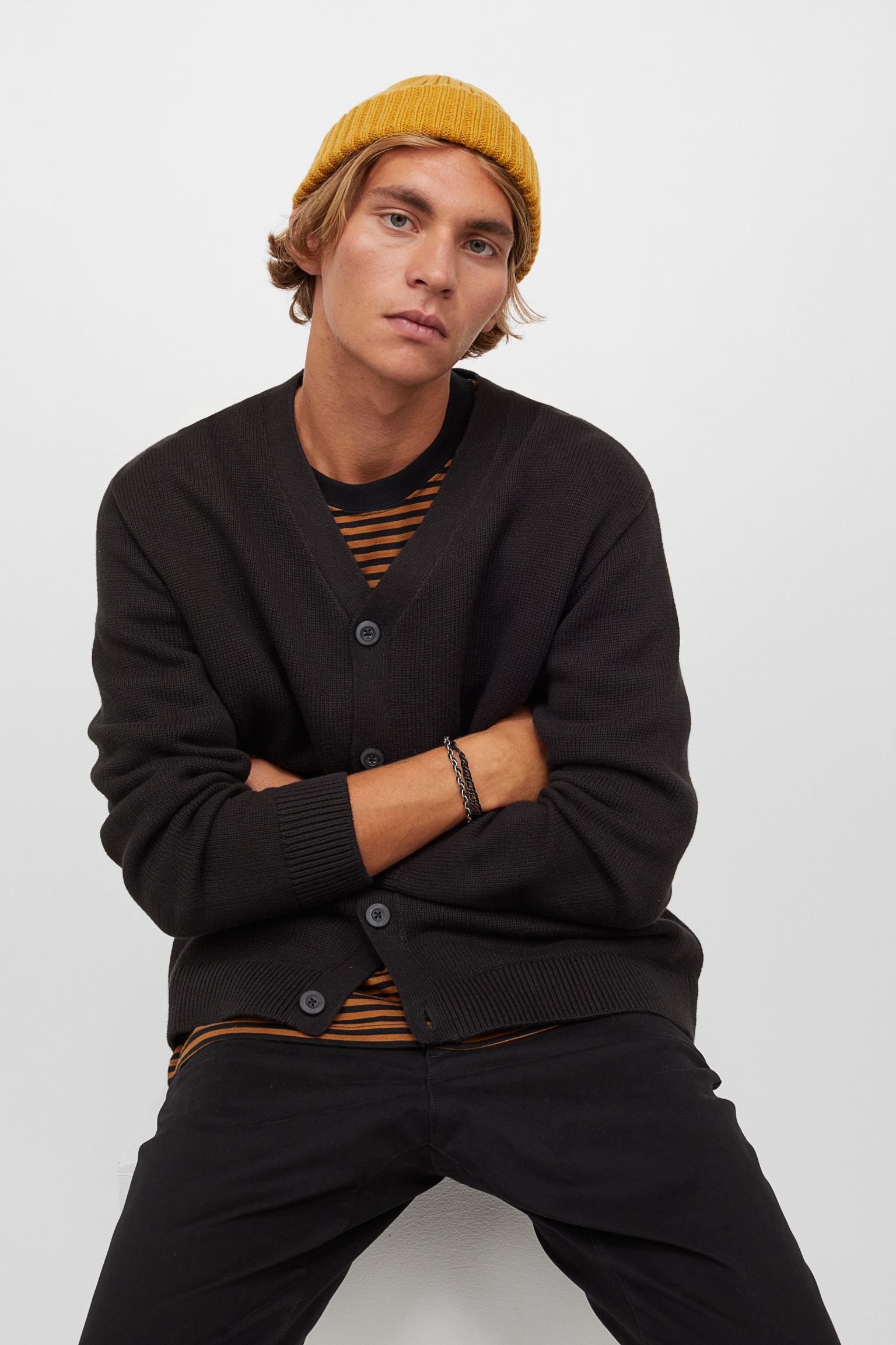 

Кардиган H&M L черный 17089366063
