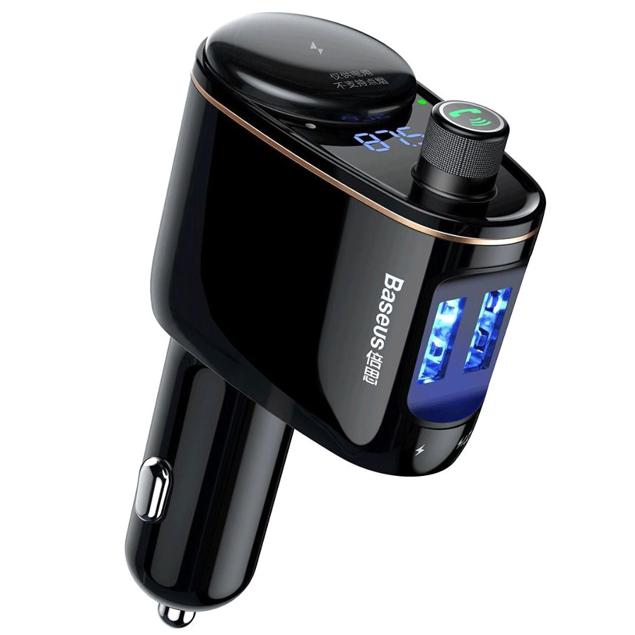 

АЗУ Baseus Bluetooth FM Launcher Locomotive 3.4A 2USB Черный