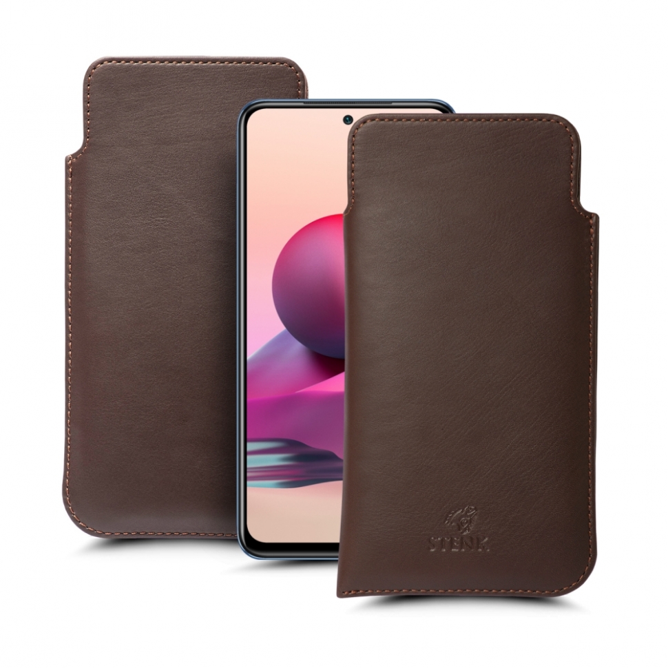 

Футляр Stenk Elegance для Xiaomi Redmi Note 10S Коричневый