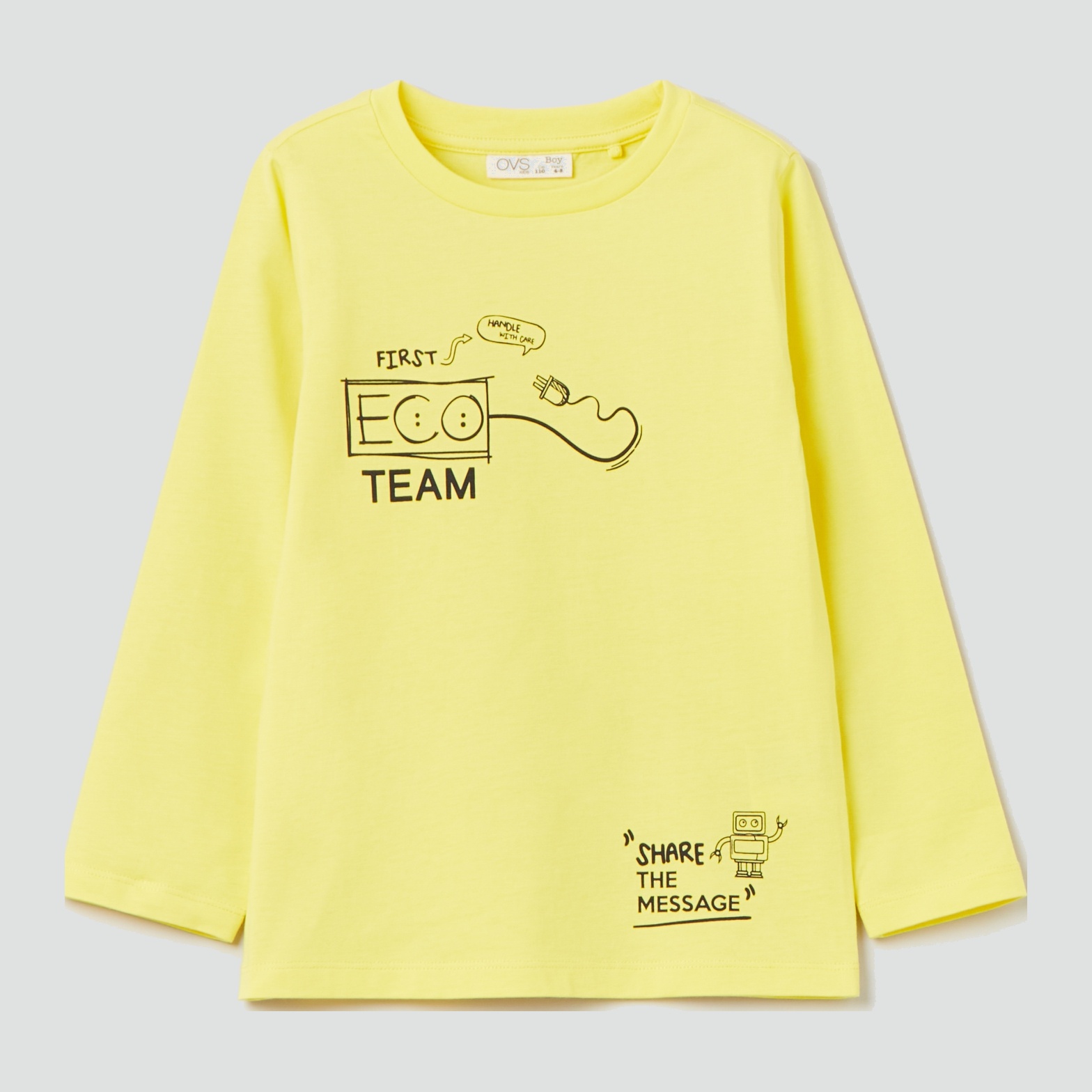 

Футболка с длинными рукавами OVS 1282768 110 см Yellow