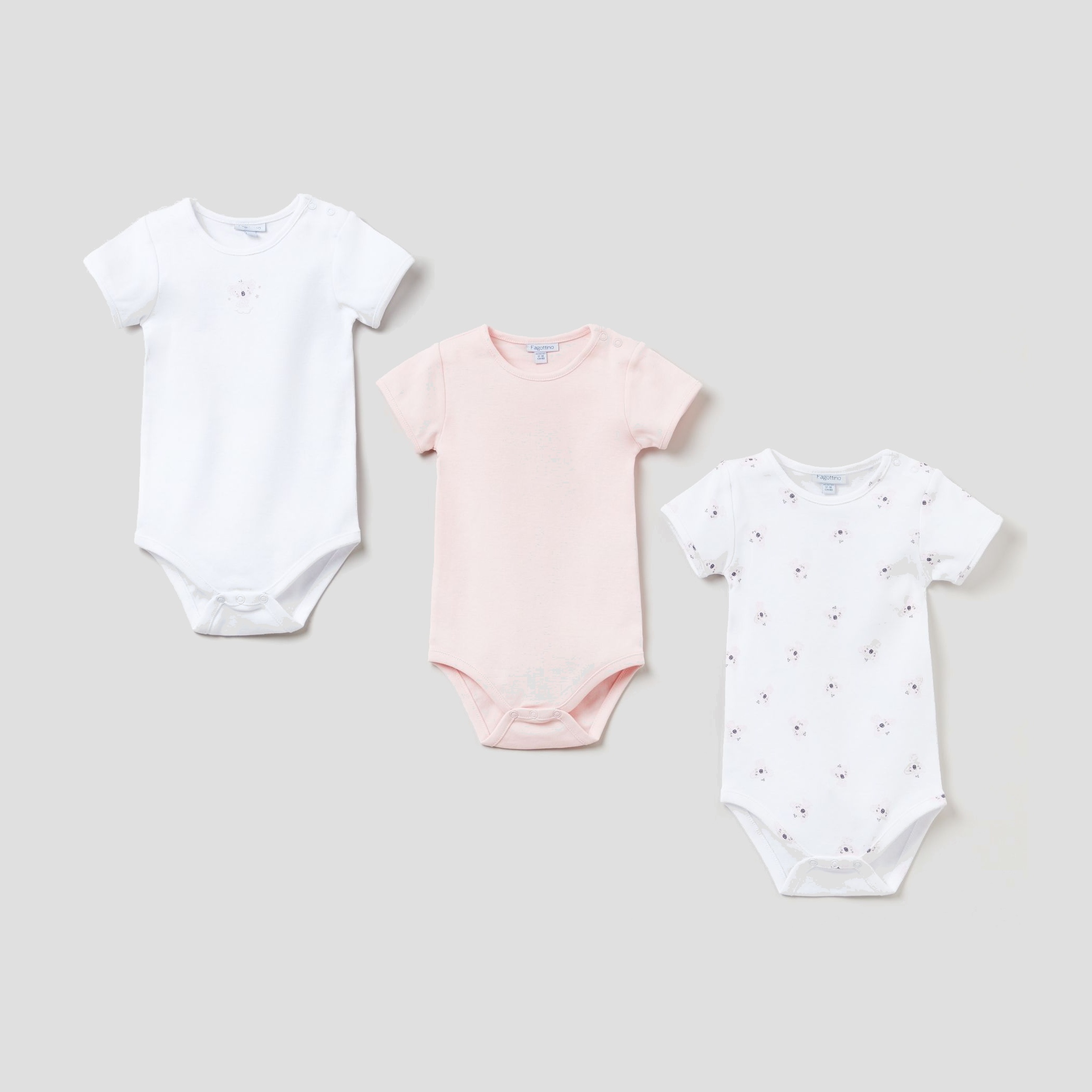 

Боди-футболка OVS 1284893 80 см 3 шт Pink