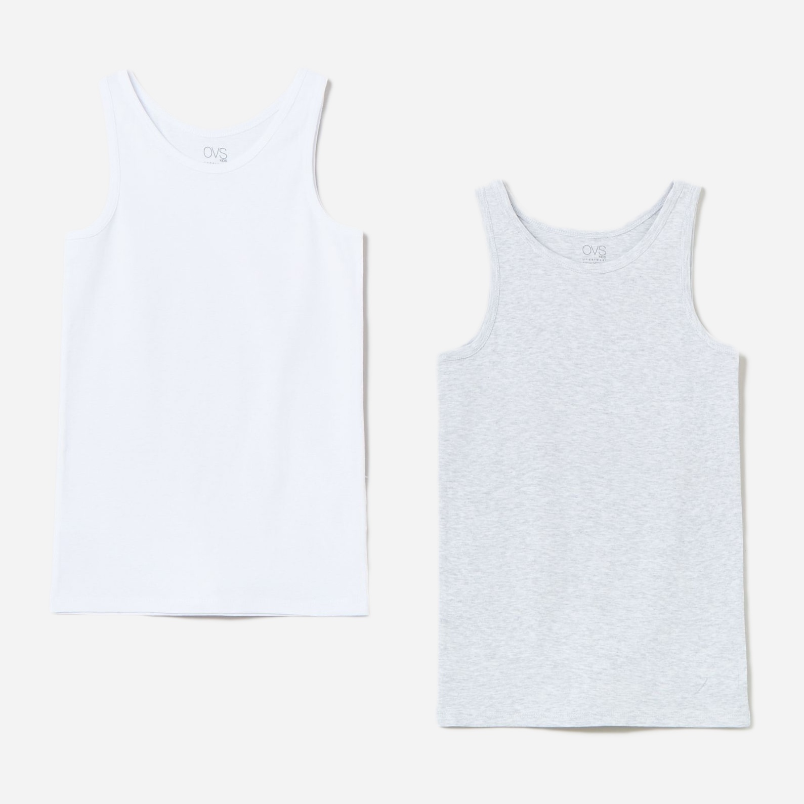 

Майка OVS 1286613 128 см 2 шт White/Grey